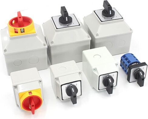 Generic Changeover Selector Switch Rotary Cam Switch Latching Switch with Installation Waterproof Box 220V 20A 3 Positions 8 Terminals LW26-202 Universal Rotary Cam Selector 1PCS in Saudi Arabia