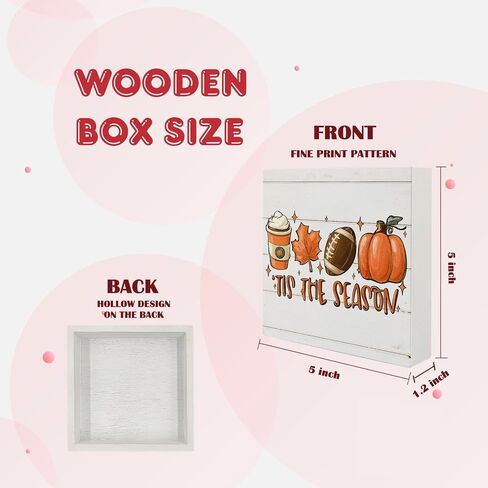Pumpkin Decor Wooden Signs - Tis the Season Wooden Signs, Rustic Fall Decorations for Home, Fall Decorations Indoor, Fall Room Decor in Saudi Arabia
