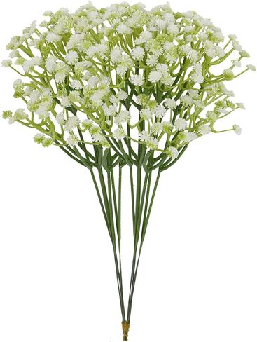 ABAJI Artificial Flower 12PCS Plastic Babys Breath Table Decoration Wedding Deco Indoor Outdoor in Saudi Arabia