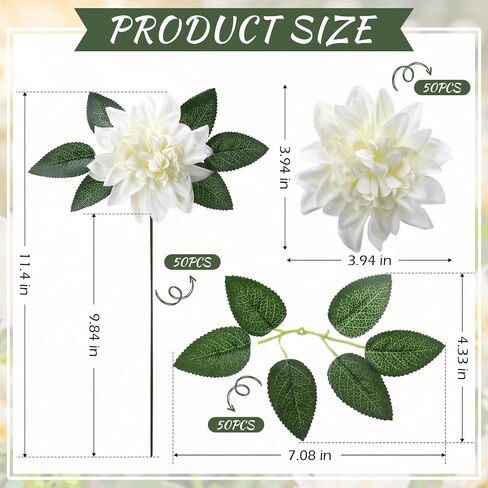 XunYee 50 Pack Artificial Wedding Dahlia Flowers Bulk Silk Dahlias with Stems and Green Leaves Fake Flora Decoration Faux Dahlia Bouquets for DIY Bridal Shower Wedding Party(Wine Red) in Saudi Arabia