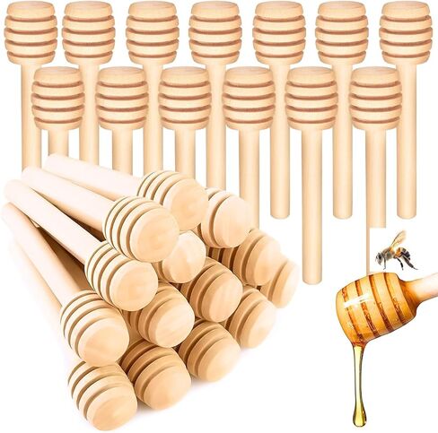 40 Pcs Honey Dipper Sticks - Wooden Honey Dipper- 3 Inch Mini Wooden Honeycomb Sticks, Honey Stirrer Stick For Honey Jar Dispense Drizzle Honey and Wedding Party Favors Gift in Saudi Arabia