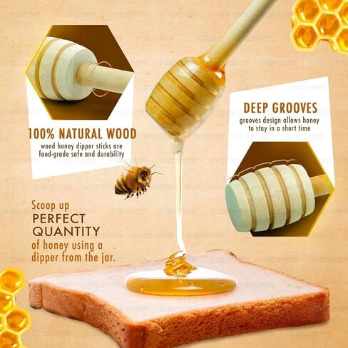 40 Pcs Honey Dipper Sticks - Wooden Honey Dipper- 3 Inch Mini Wooden Honeycomb Sticks, Honey Stirrer Stick For Honey Jar Dispense Drizzle Honey and Wedding Party Favors Gift in Saudi Arabia