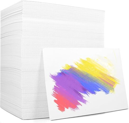 TOUNALKER 500 Pcs Watercolor Paper Bulk, White Cold Press Paper 300 GSM Watercolor Paper Pad Sketch Art Painting Paper for Kids Watercolorist Academy Students Beginning Drawing in Saudi Arabia