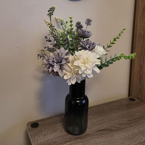 Artificial Silk Flowers for Home Decor and Wedding, Faux Flower Dining Table Centerpiece. Artificial Plants Dahlia Flower Arrangement. Silk Flowers for Decoration in Kuwait