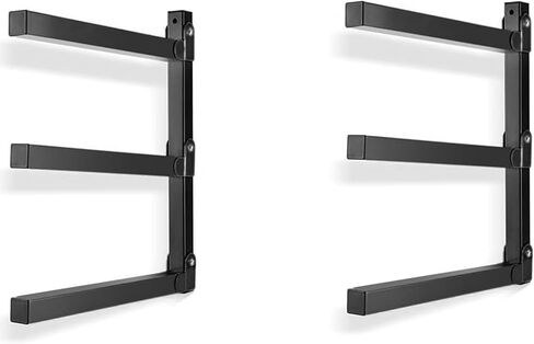 رفوف تنظيم خشبية مثبتة على الحائط من Ultrawall، رفوف معدنية لتخزين الخشب مع 3 مستويات - للاستخدام الداخلي والخارجي، عبوتان in Kuwait