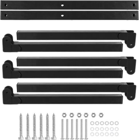 رفوف تنظيم خشبية مثبتة على الحائط من Ultrawall، رفوف معدنية لتخزين الخشب مع 3 مستويات - للاستخدام الداخلي والخارجي، عبوتان in Kuwait