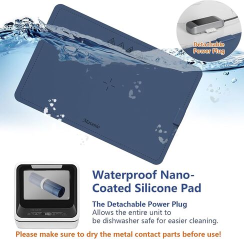 【Upgrade】Electric Warming Tray- Detachable Power Plug For Easier Cleaning- Full Surface Heating- Nano Silicone Material, 3 Temperature Settings- For Buffet, Home Party, Dinner, Compact Food Warmer in Saudi Arabia