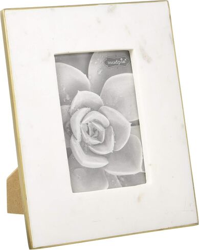 Mud Pie Marble and Gold Edge Frame 4" x 6" in Saudi Arabia