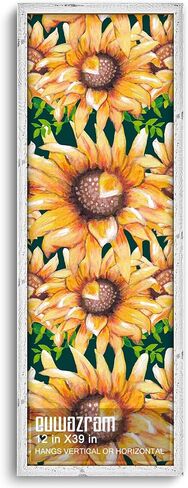 إطار أبيض ريفي مقاس 13 × 39 - إطار واحد، إطار ملصق مقاس 13 × 39 للأعمال الفنية والألغاز والصور وإطارات صور ملصقات الأفلام in Kuwait