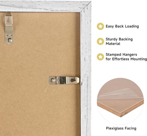 إطار أبيض ريفي مقاس 13 × 39 - إطار واحد، إطار ملصق مقاس 13 × 39 للأعمال الفنية والألغاز والصور وإطارات صور ملصقات الأفلام in Kuwait