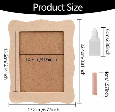 Diy Picture Frame kit Handmade Shell Fragment Decoration Picture Frames Family Valentine's Day Gifts Crafts Photo Frame for Kid, 7inch wooden picture Seashell frames for crafts Birthday Party Gifts in Saudi Arabia