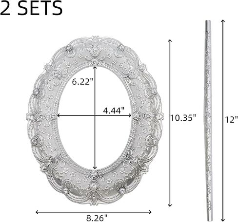 Oedema Plastic Curtain Panel Holdback Decorative Curtain Tie Backs Set of 2 Curtain Holdbacks for Curtains Window Restaurant Home 10.35"×8.26" Gold in Saudi Arabia