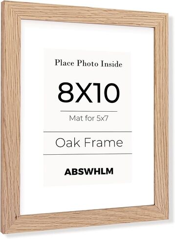 16x20 Oak Picture Frame with Mat for 11x14, Solid Wood Photo Frame for Wall Display, Unqiue Gift for Wedding Birthday Christmas (Oak, 1pc) in Saudi Arabia