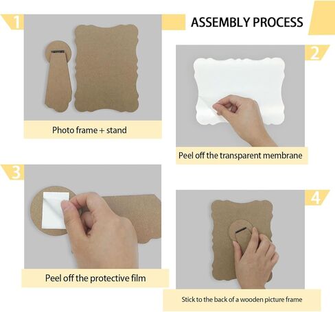 10 عبوات من إطارات الصور بالتسامي فارغة مع حامل مستطيل لنقل الحرارة MDF إطارات صور خشبية بالتسامي إطار لوحي هدايا صور شخصية للحرف اليدوية، 6 بوصة × 8 بوصة in Kuwait