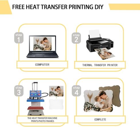 10 عبوات من إطارات الصور بالتسامي فارغة مع حامل مستطيل لنقل الحرارة MDF إطارات صور خشبية بالتسامي إطار لوحي هدايا صور شخصية للحرف اليدوية، 6 بوصة × 8 بوصة in Kuwait