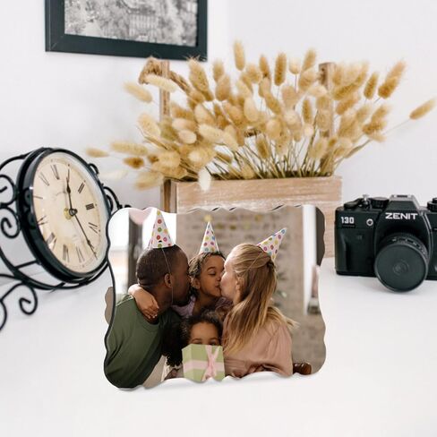 10 عبوات من إطارات الصور بالتسامي فارغة مع حامل مستطيل لنقل الحرارة MDF إطارات صور خشبية بالتسامي إطار لوحي هدايا صور شخصية للحرف اليدوية، 6 بوصة × 8 بوصة in Kuwait