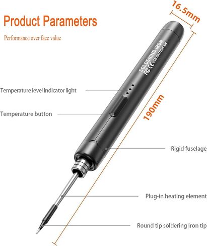 Mini Cordless Soldering Iron Kit,USB Wireless Electric Soldering Iron Pen 10-in-1,3 Temperature Adjustment,Portable and Rechargeable for Home Appliance Repair,Electronic Components,DIY (Blue)… in Saudi Arabia