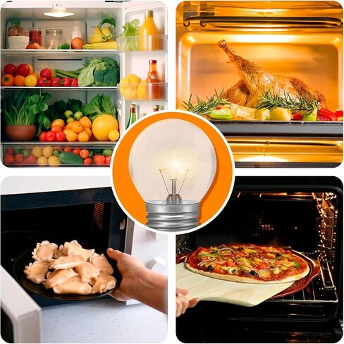 40 Watt Appliance Oven Light Bulb G45,300℃ Hight Temp Light Bulbs Replacement for Oven,Incandescent,Stove, Refrigerator,Microwave,E26 Socket 110V-130V Clear,Dimmable,2 Pack in Saudi Arabia