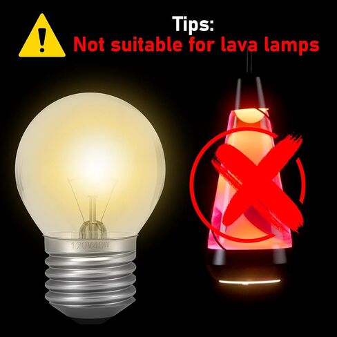 40 Watt Appliance Oven Light Bulb G45,300℃ Hight Temp Light Bulbs Replacement for Oven,Incandescent,Stove, Refrigerator,Microwave,E26 Socket 110V-130V Clear,Dimmable,2 Pack in Saudi Arabia