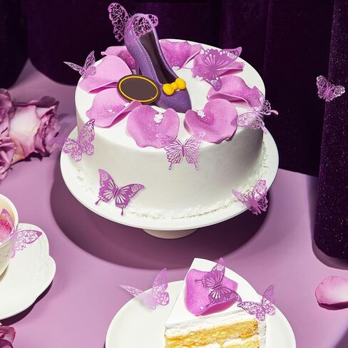 ديكورات الفراشات، 72 قطعة 6 أنماط 3 مقاسات لديكور حائط الفراشة، ديكورات كعكة حفلات الفراشات، ملصقات حائط فراشة ذهبية ثلاثية الأبعاد لديكور الغرفة وأعياد الميلاد (ذهبي) in Kuwait