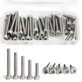 M5 x 20mm 25mm 30mm 35mm 40mm Socket Head Cap Screws Bolts Stainless Steel 304 Metric Machine Hex Socket Screw, 50PCS