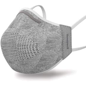 Honeywell Safety Light Gray Dual Layer Face Cover with 8 Replaceable Filters, Size M/L (RWS-50107)