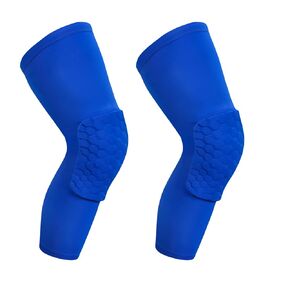 2 Pack Basketball Knee Pads Knee Sleeves, Honeycomb Anti Collision Knee Pads Leg Compression Sleeves, Gaming Sleeves Wrestling Knee Pads Football Knee Pads Volleyball Knee Pads (White, Large)