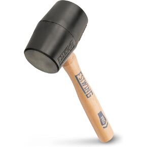 Estwing DH-12 12 Oz Deadhead Rubber Mallet, Wood Handle , Black
