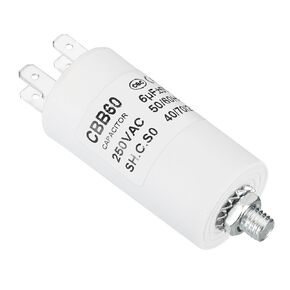 PATIKIL 35uf CBB60 Run Capacitor,AC 250V 4 Pins 50/60Hz Cylinder Bottom with M8 Screw for Washing Machine,Cleaning Machine Pump Motor Star