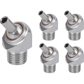Inclined High-Pressure Cooling Nozzle * 5PC. Installation Thread 1/8" PT 10/30/50mm 304 Material, Suitable for CNC Machine Tools, Lathe Water Spray Jet Cooling.（HTAP-1/8-50)