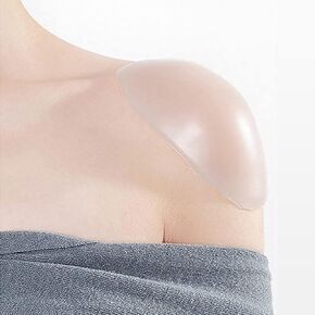 Silicone Shoulder Pads for Womens Clothing, Kootinn Anti-Slip Shoulder Push-Up Pads Invisible Breathable Shoulder Enhancer Reusable (Transparent)