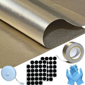 Faraday Fabric - Faraday Cloth to DIY Faraday Bags, Signal RFID Blocking Fabric for Faraday Key Fob Protector, Faraday Material for Faraday Cage(43"W × 108"L Fabric + 300"L Faraday Tape)