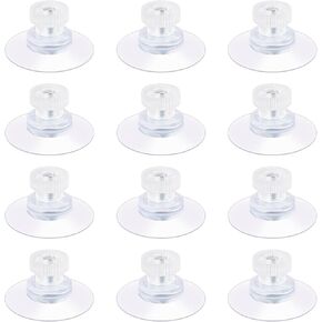 12 Pack Suction Cups Plastic Suction Pads 40 mm Clear PVC Sucker Pads Clear Suction Cup with Cap Nut Strong Thickened Sucker