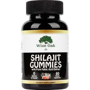 Shilajit Gummies with 1000mg Pure Fulvic Acid Extract - Sugar Free Pure Himalayan Shilajit Gummies for Men & Women