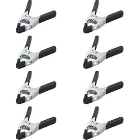 Houseables Spring Clamp, A Clamps, Hand Squeeze Clips, 6 Inch, Metal, 8 Pack, Black, Heavy Duty, Large, Strong, Quick Grip, Strong Hardware Claps for Woodworking, Wood, Pony, Photography, Furniture