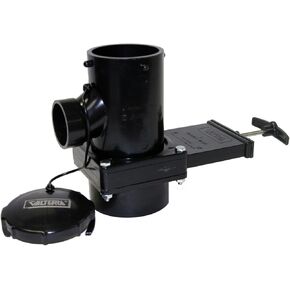 Valterra T11 Rotating San Tee Valve Assembly with 3" Hub x 1-1/2" Hub x 3" Bay with Cap,Black