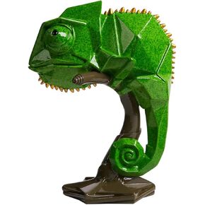 Modern Sculpture Decor Animal Figurine Lizard Statue Home Gifts Table Centerpiece Crafts Polyresin Arts Green 9.0 inch