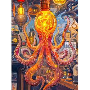 Deep Blue Octopus Odyssey: Premium 1000-Piece Jigsaw Puzzle for Adults - Best New Eco-Friendly Marine Artwork Puzzle - Unique Brain Teaser, for Puzzle Enthusiasts by Cross & Glory