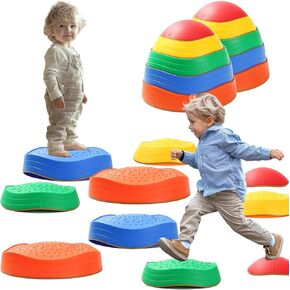 makarci Balance Stepping Stones for Kids (10pcs)|Kids Stepping Stones|Toddler Stepping Stones|Stepping Stones for Toddlers 1-3|Balance Stepping Stones Kids| Sensory Stepping Stones|Kids Stepping Stone