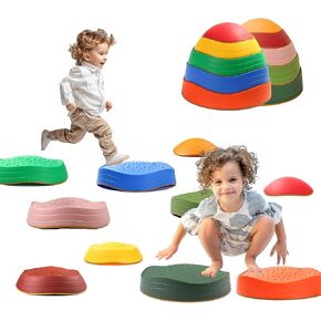 makarci Balance Stepping Stones for Kids (10pcs)|Kids Stepping Stones|Toddler Stepping Stones|Stepping Stones for Toddlers 1-3|Balance Stepping Stones Kids| Sensory Stepping Stones|Kids Stepping Stone
