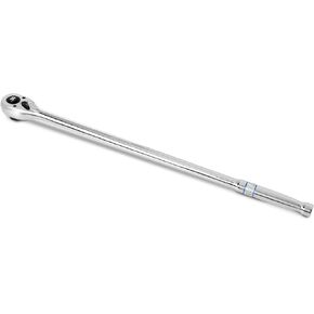 DURATECH Extra Long Handle 1/2-Inch Drive Ratchet, 90-Tooth Quick-release Ratchet Wrench with 20" Extra Long Handle, Teardrop Ratcheting Handle, Reversible, Chrome Alloy Made, CR-MO Head,Full Polished