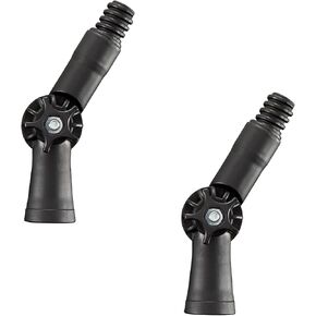 2 PCS Angle Adaptor for Threaded Extension Pole Rotatable Angle Adaptor Attach to Microfiber Duster Painter Brush Squeegee, Black