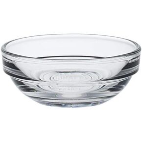 Duralex Made In France Lys Stackable Glass Bowl (Set of 4), 1 oz., 2.3 Inches, Clear