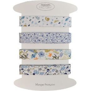 مجموعة مكونة من 5 قطع من القطن الشمعي من Designers-Factory - متوفرة بعدة ألوان - رباط خياطة عالي الجودة - 2 متر لكل لون - 100% قطن. (مجموعة م) in Kuwait