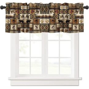 Dog Paw Window Valance Cute Paw Print Kitchen Valance Rod Pocket Cat and Dog Lovers Cartoon Pattern Window Short Top Curtain Suitable for Kitchen Living Room 1 Panel 54x18 Inch