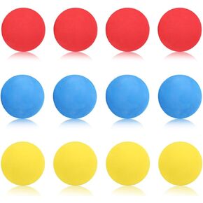 MiOYOOW 12PCS Street Hockey Balls, EVA Sponge Balls with No Bounce Design for Indoor Outdoor