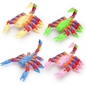 6 Pack Wacky Tracks Snap Click Fidget Toy, Snake Puzzle Finger Seneory Toy,Fidget Stress Relief Toy, Anxiety and Autism Toy for Party Favors