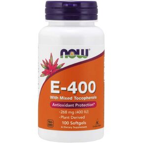 Now Foods Vitamin E-400 Mixed Tocopherols - 100 Softgels