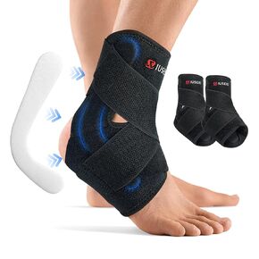 2 Pack Ankle Brace Stabilizers,Ankle Sprain Pain and Discomfort for Men & Women Injury Recovery Ankle Support,for Running Volleyball Basketball(Medium)