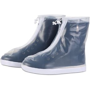 Waterproof Shoe Covers - Boot Covers Shoe Covers for Rain Overshoes Reusable Over Shoes Galoshes Shoe Protectors with Waterproof Zipper Not-Slip Rain Shoe Covers for Women and Men